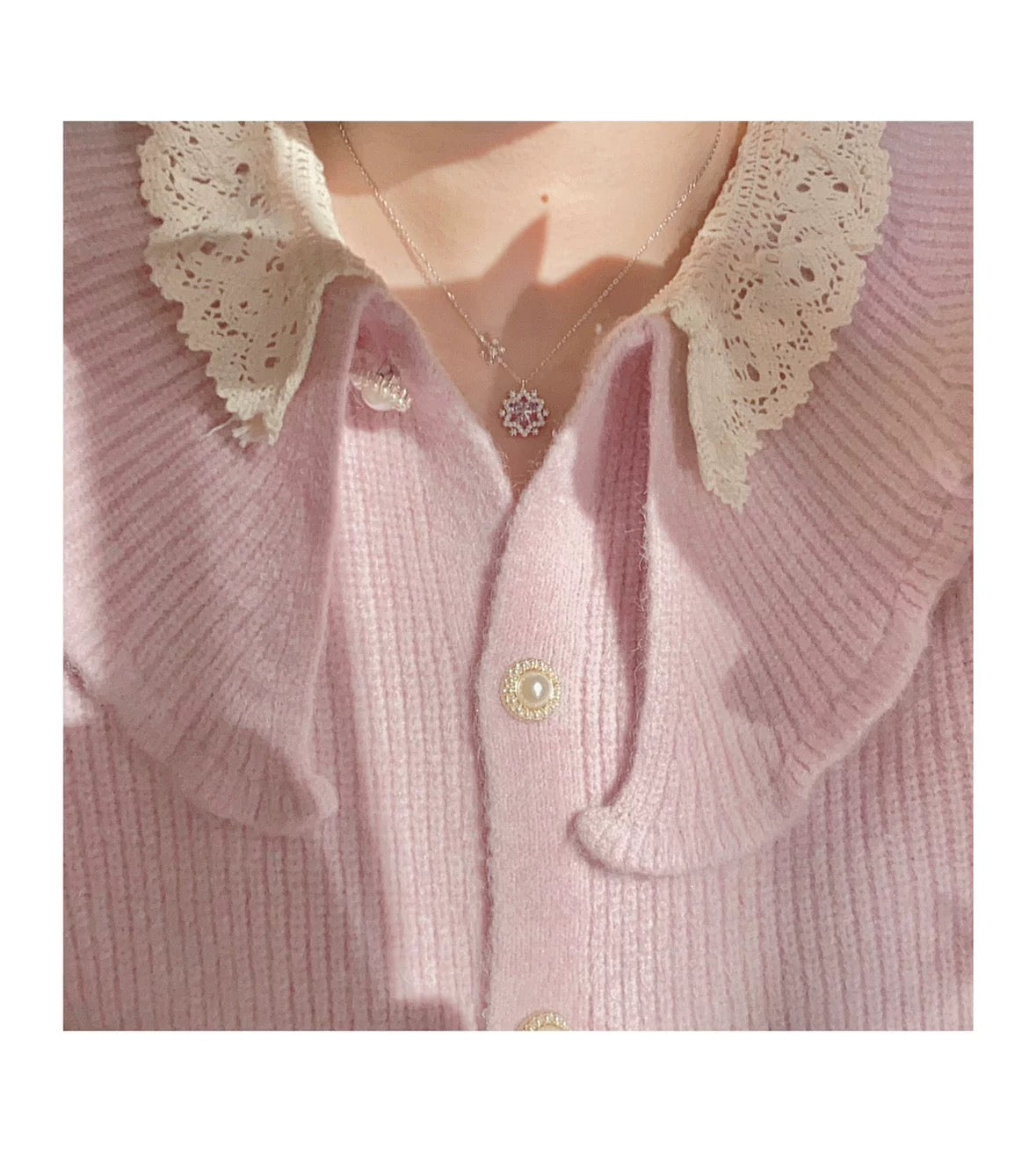Aurora Winter Snowflake Necklace ❄️🤍