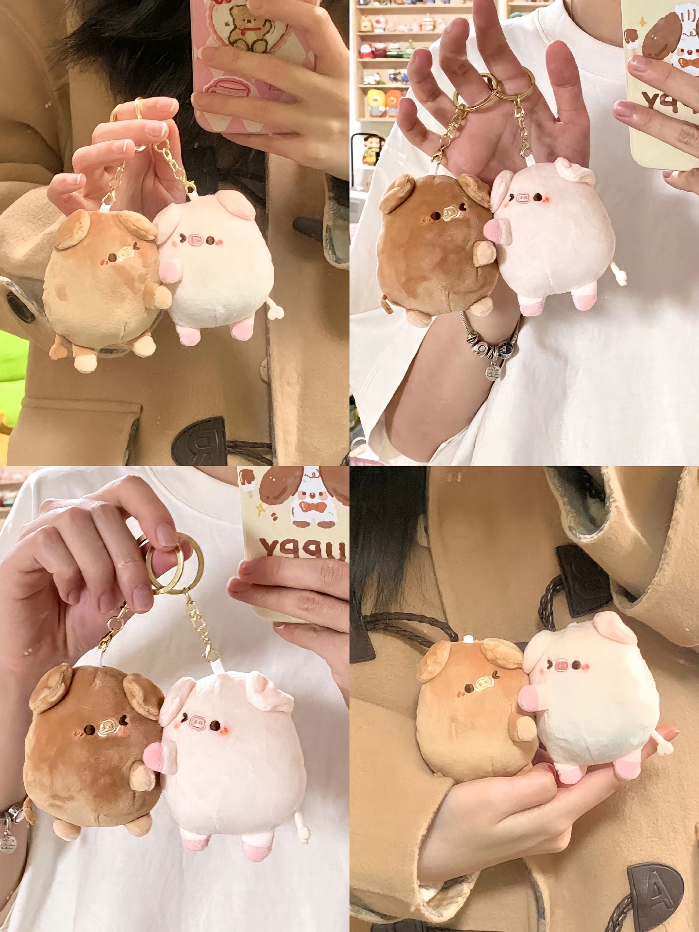 Pig key chain stuck together🐽🐷