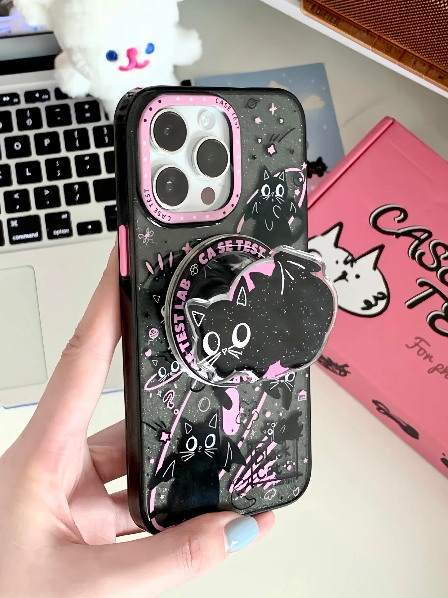 Black cat pattern MagSafe case🐈⬛