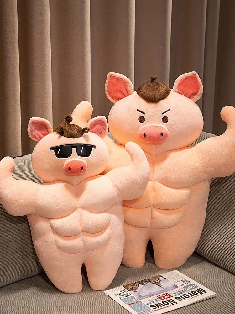 Pigs are muscular and have beautiful hair.π·