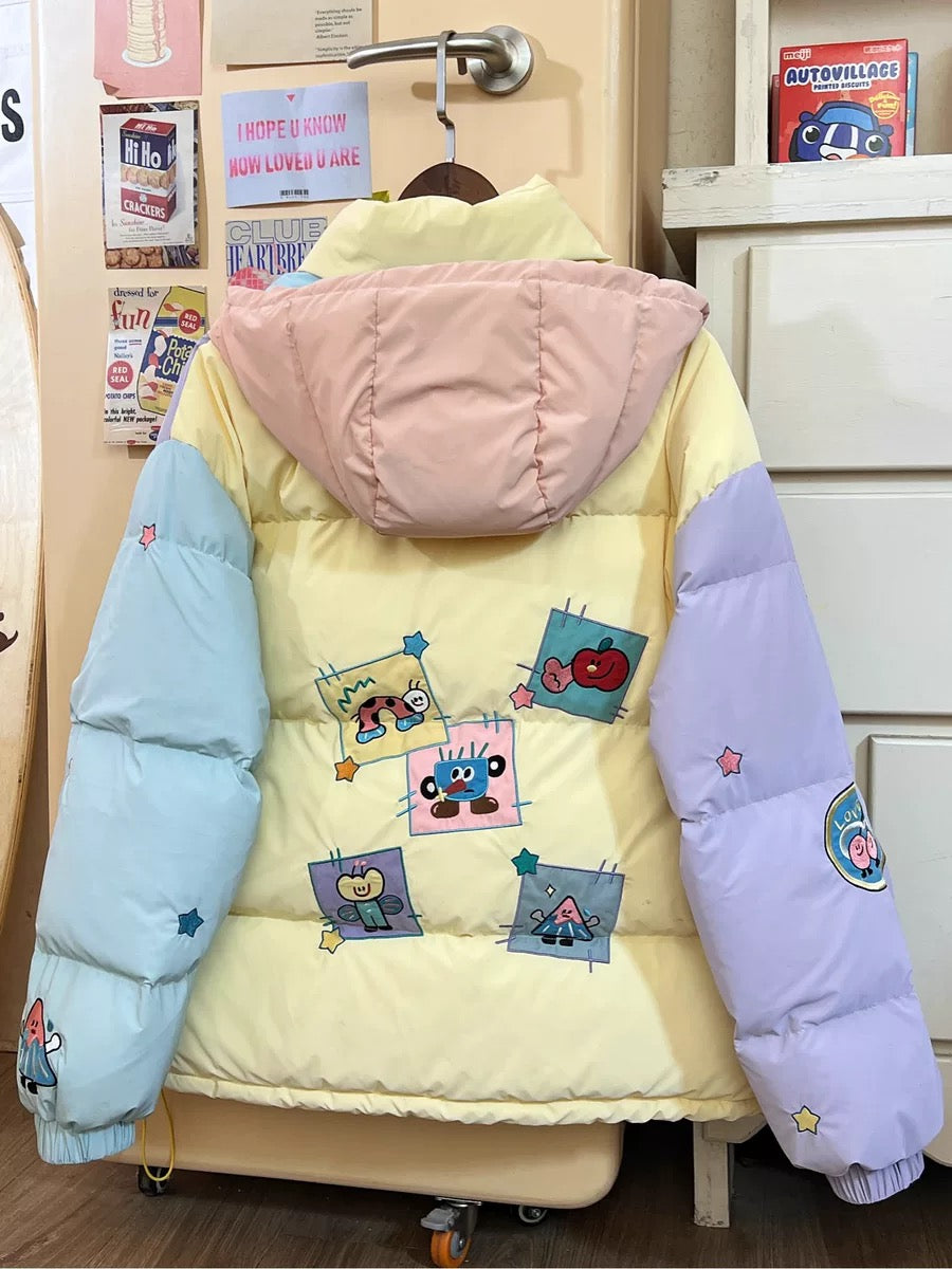 π‘π€Hooded Windproof Cotton Jacket 2024 Winter,Colorful shirts ππ©΅ππ