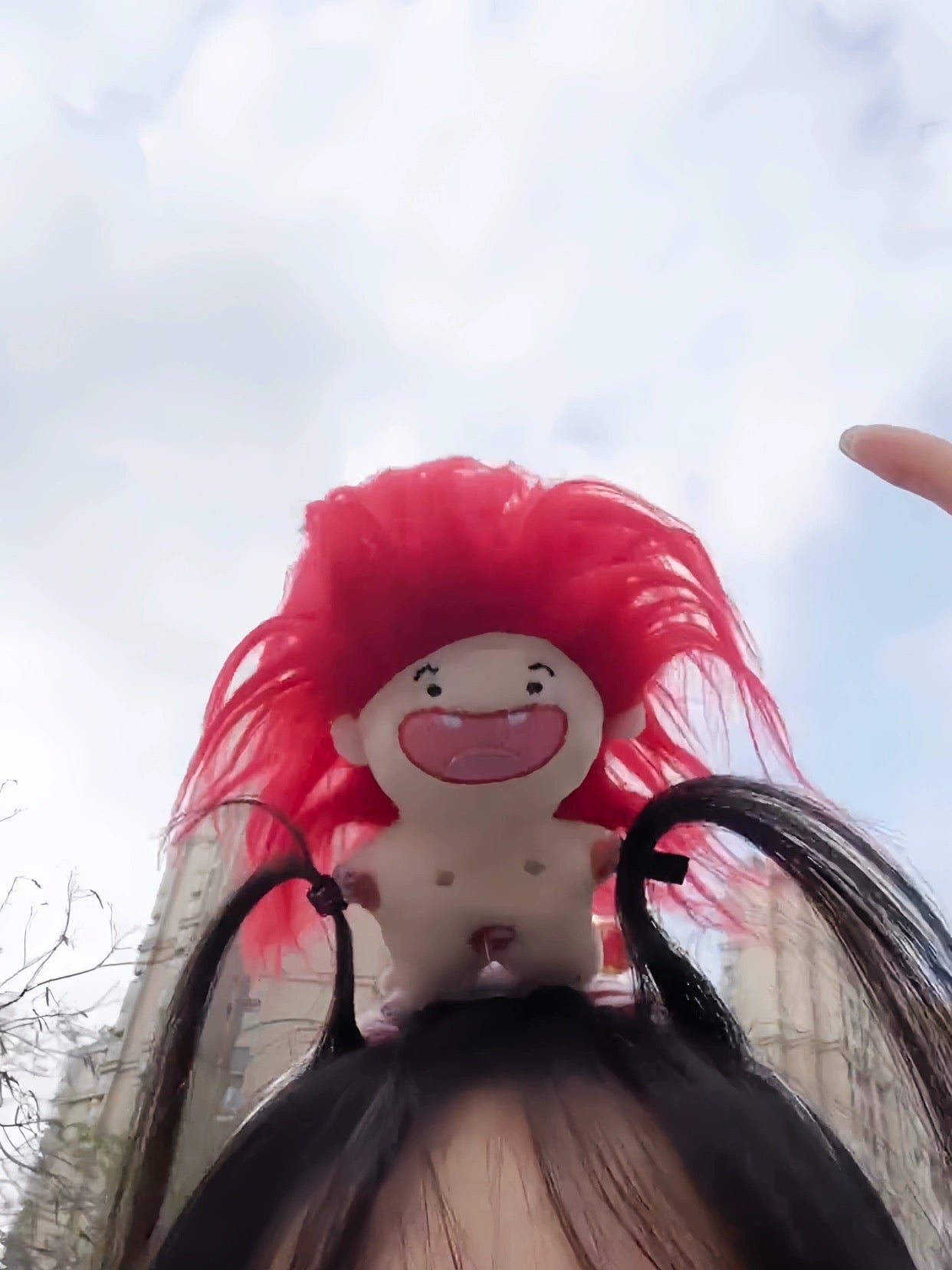Fluffy hair doll headband
