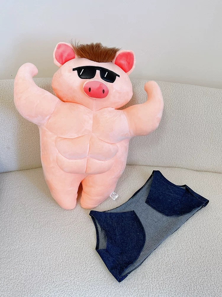 Pigs are muscular and have beautiful hair.π·