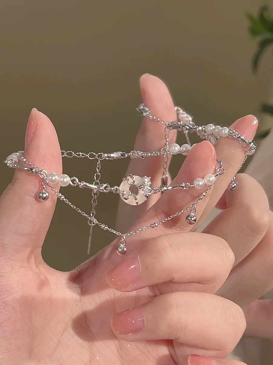 Sterling Silver S925 Silver Pearl Bracelet🪸