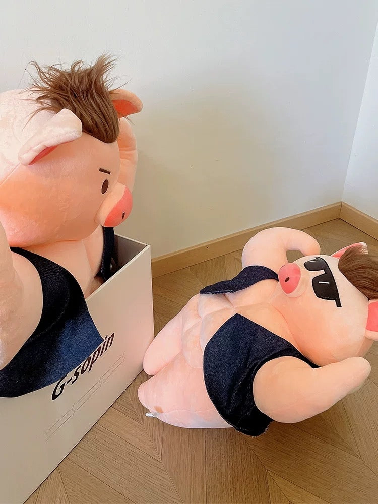 Pigs are muscular and have beautiful hair.π·