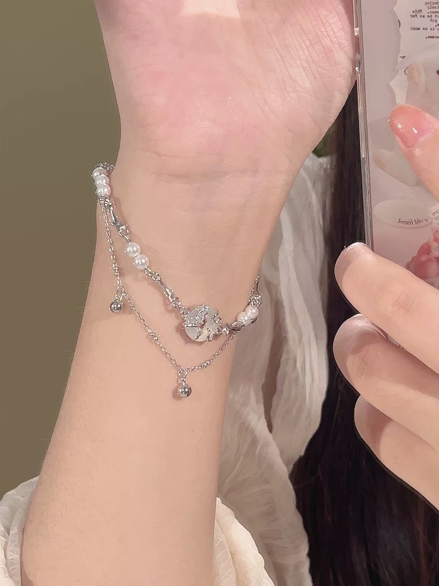 Sterling Silver S925 Silver Pearl Bracelet🪸