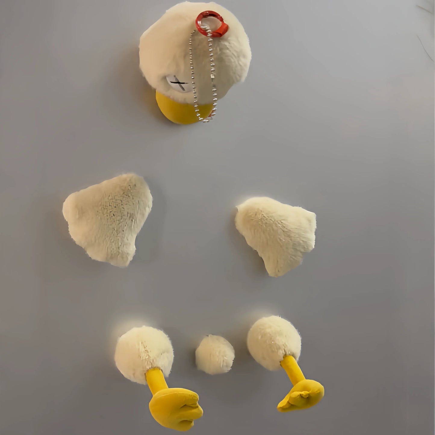 Detachable duck keychain doll