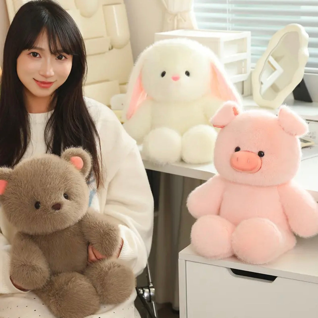 Pig, bear, rabbit 🧸