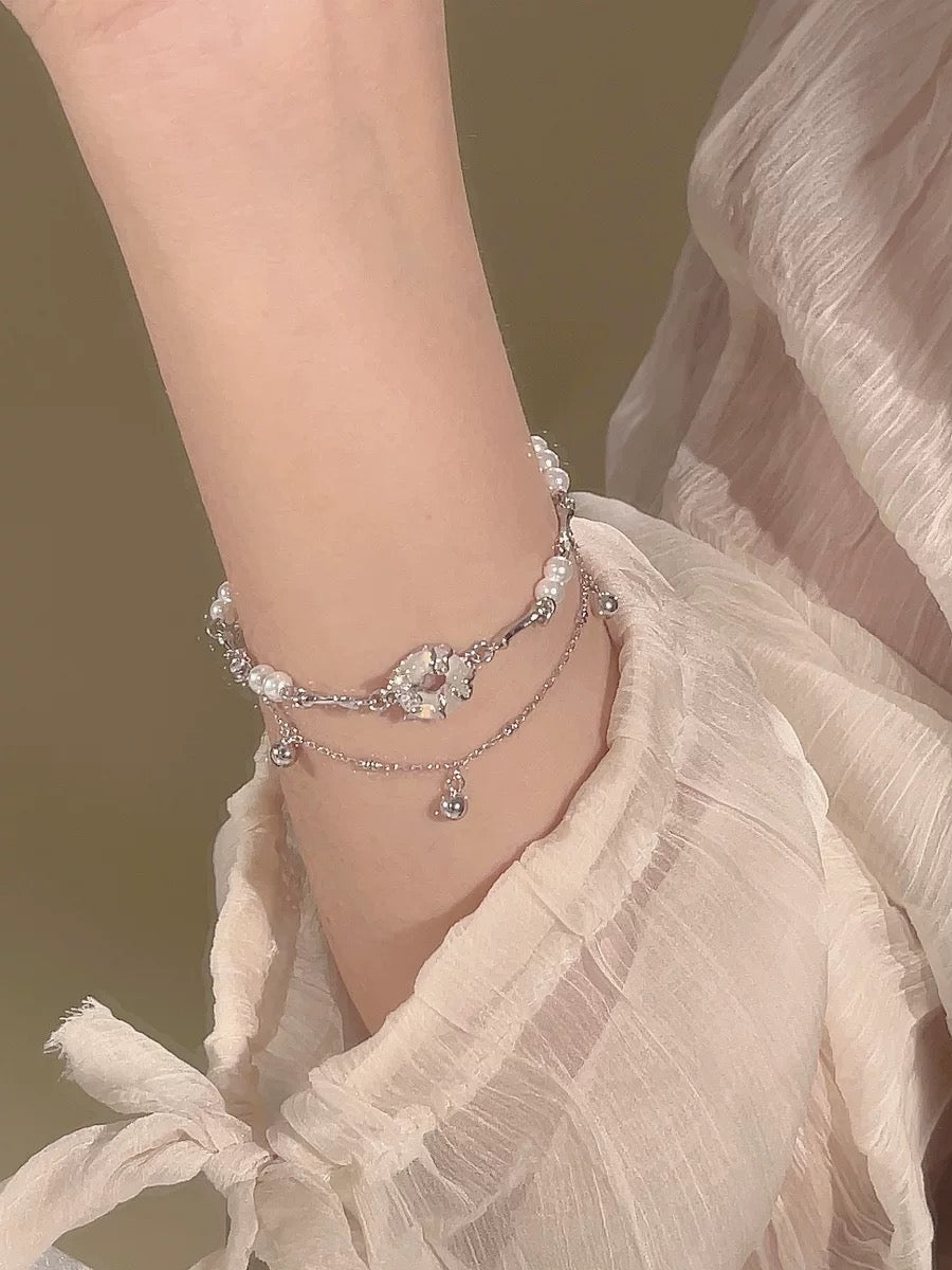 Sterling Silver S925 Silver Pearl Bracelet🪸