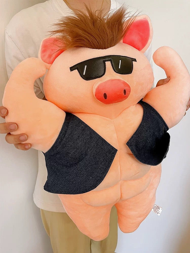 Pigs are muscular and have beautiful hair.π·