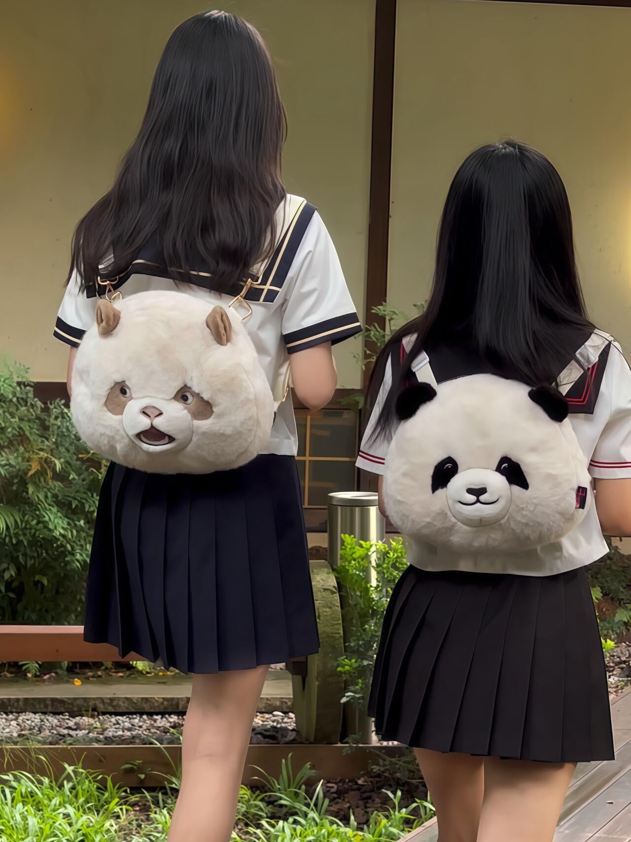 🐼Qizai Huahua Panda Doll Backpack🤎