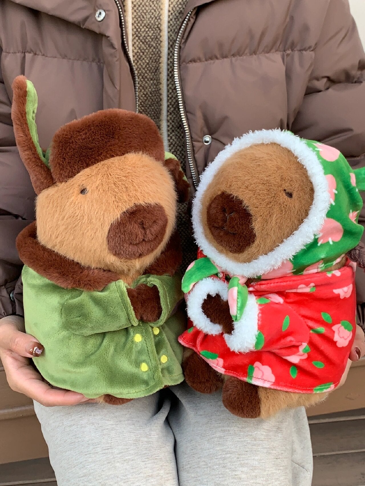 Army Coat Capybara & Girlfriend