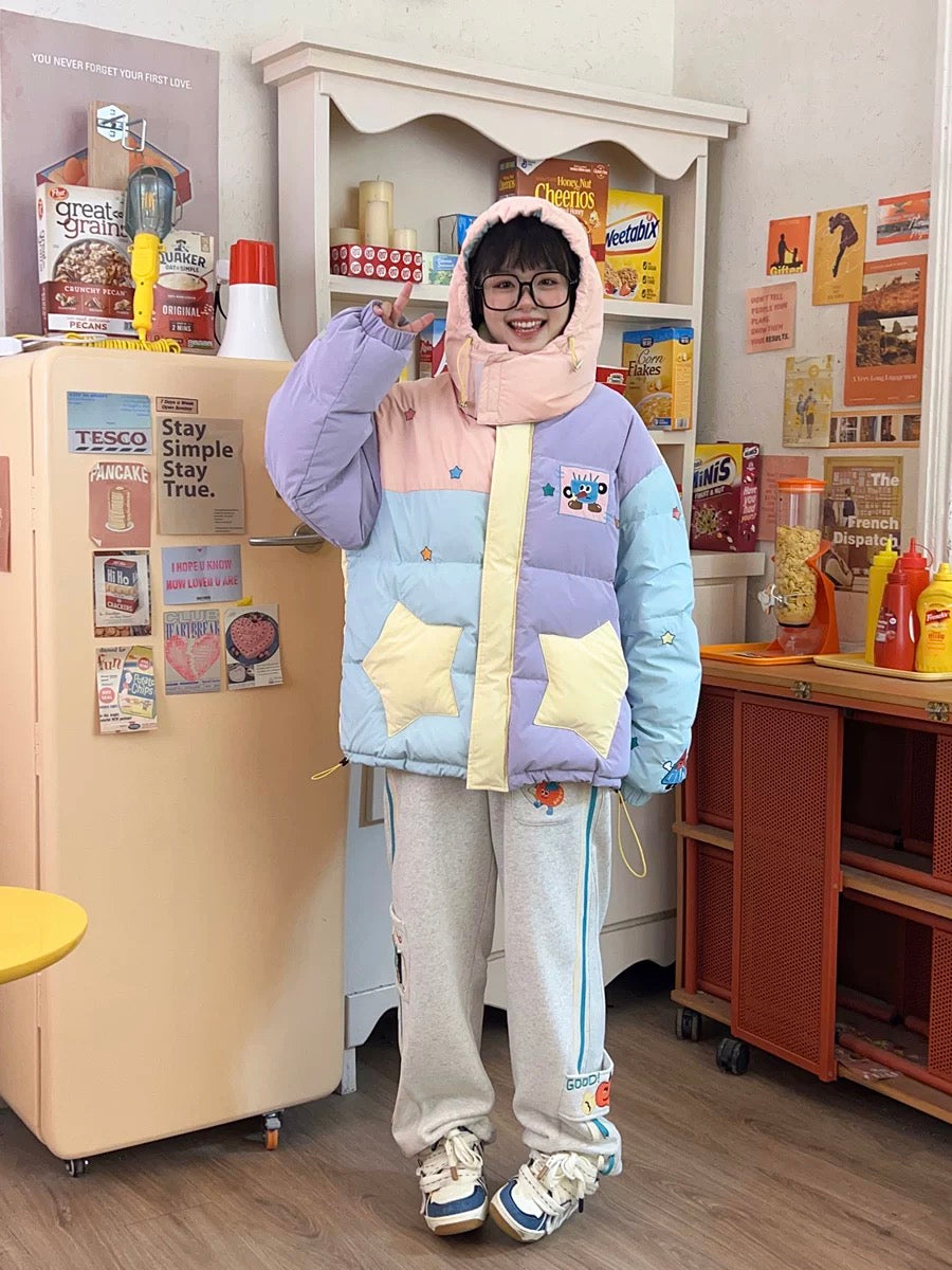π‘π€Hooded Windproof Cotton Jacket 2024 Winter,Colorful shirts ππ©΅ππ