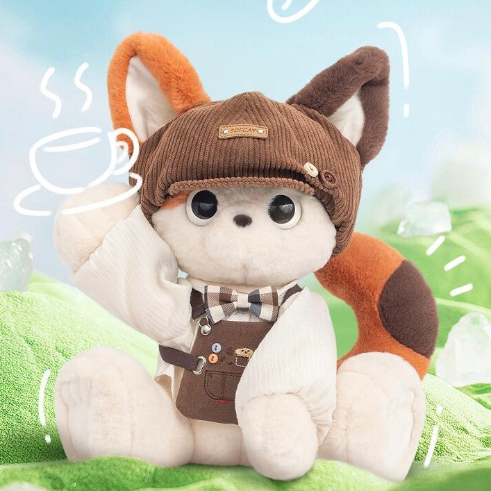 SOFDOLL new cat plush doll cute cat doll cattery series coffee calico cat 🤎🩷
