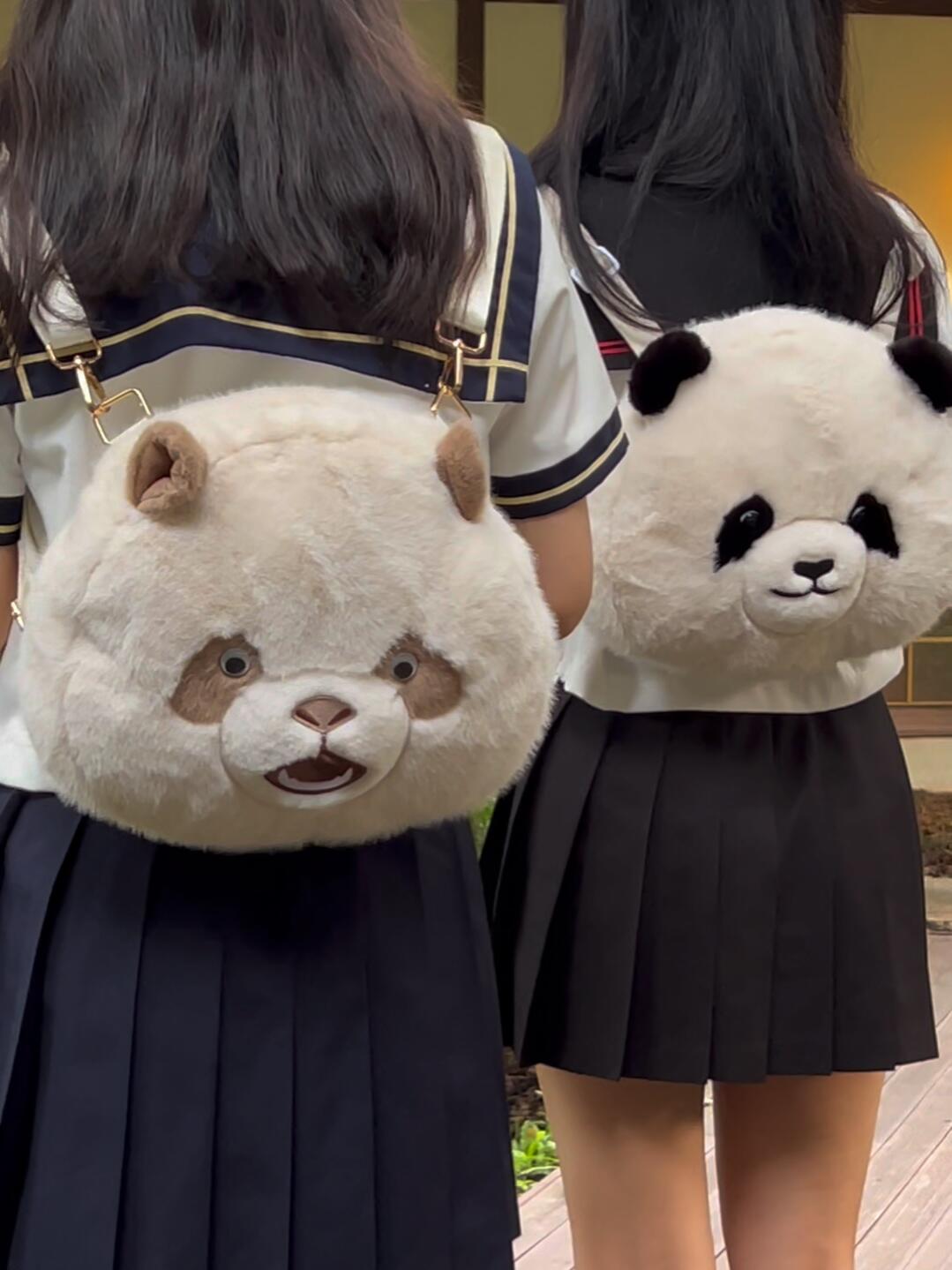 🐼Qizai Huahua Panda Doll Backpack🤎