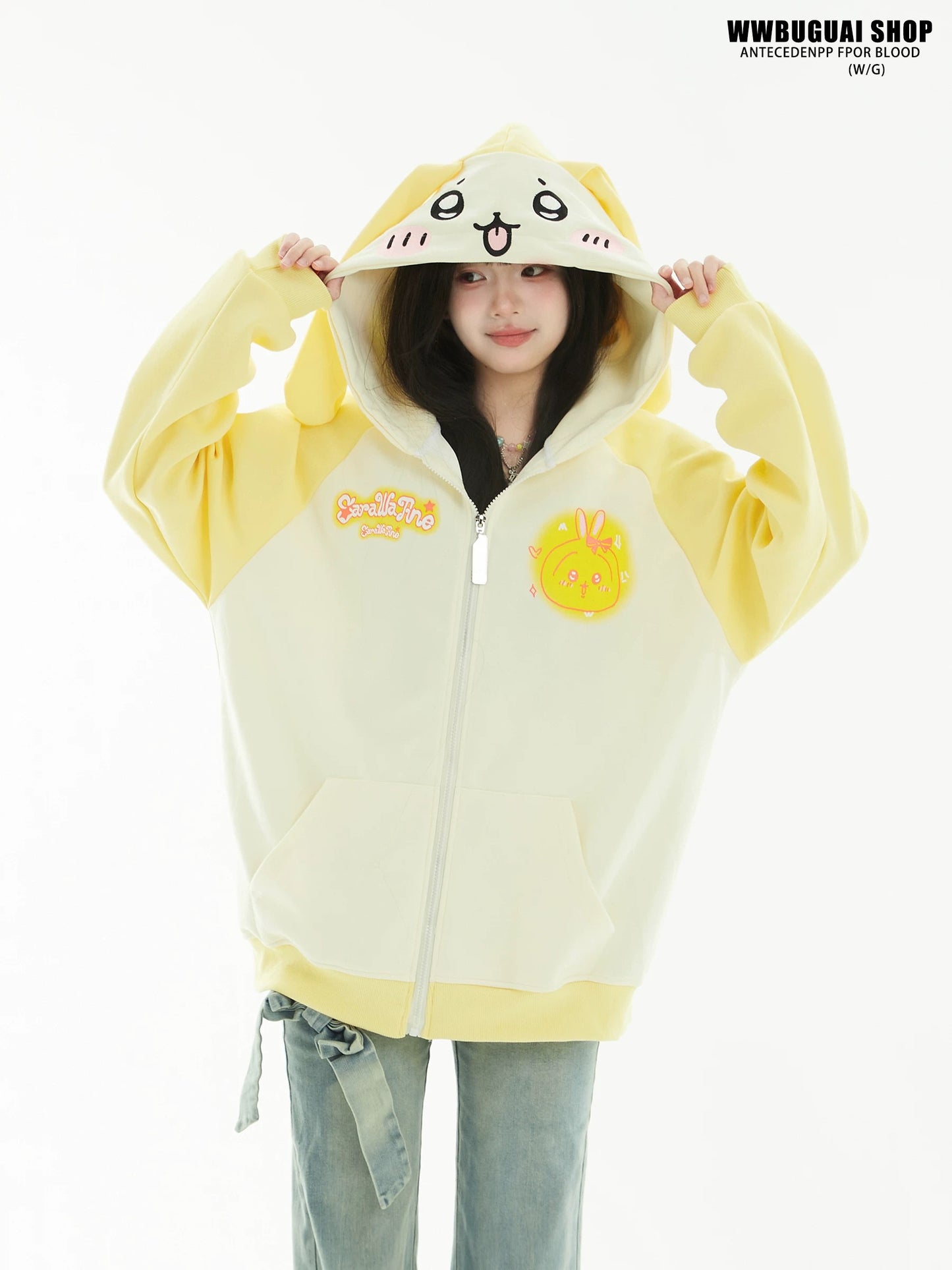 Chiikawa cute long-sleeved hoodie 🩵