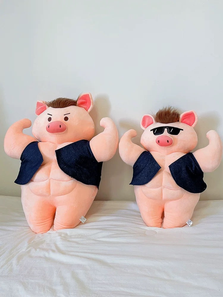 Pigs are muscular and have beautiful hair.π·