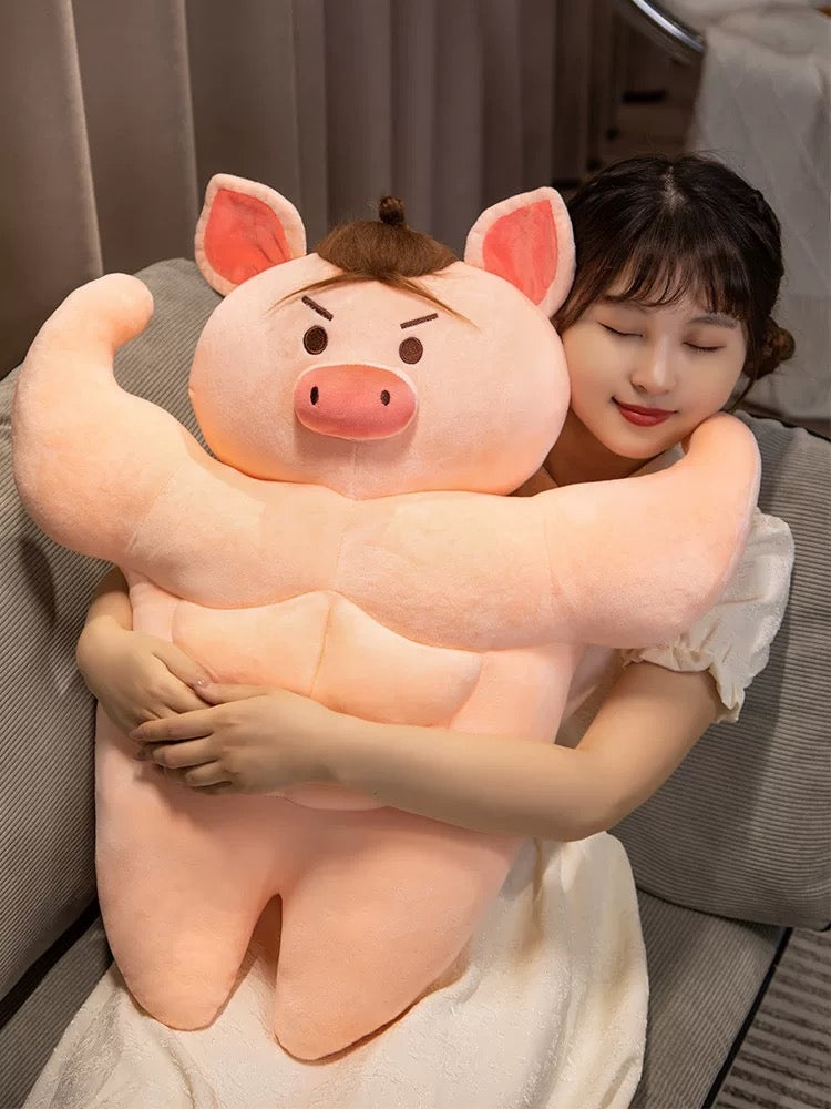 Pigs are muscular and have beautiful hair.π·