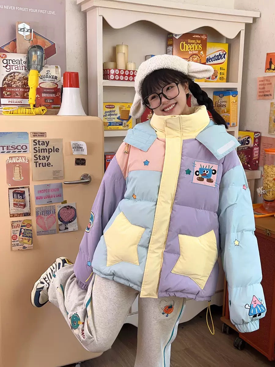 π‘π€Hooded Windproof Cotton Jacket 2024 Winter,Colorful shirts ππ©΅ππ