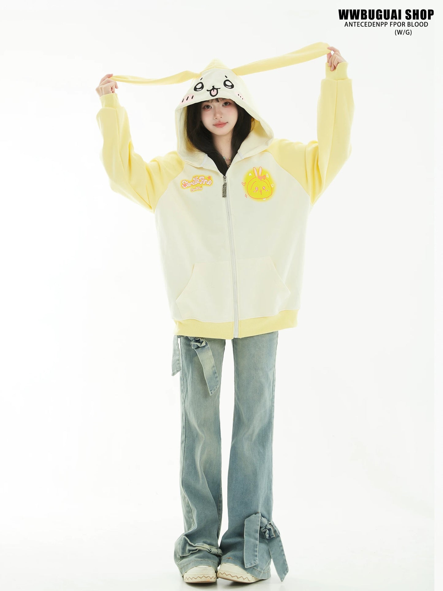 Chiikawa cute long-sleeved hoodie 🩵
