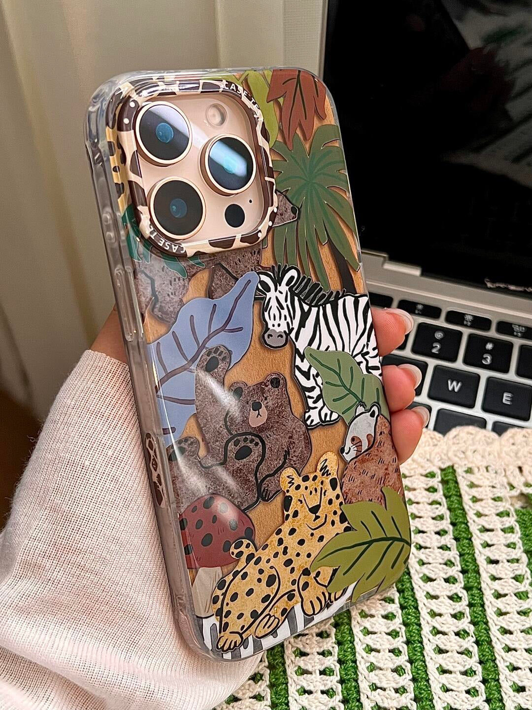 Wild Jungle Friends iPhone Case