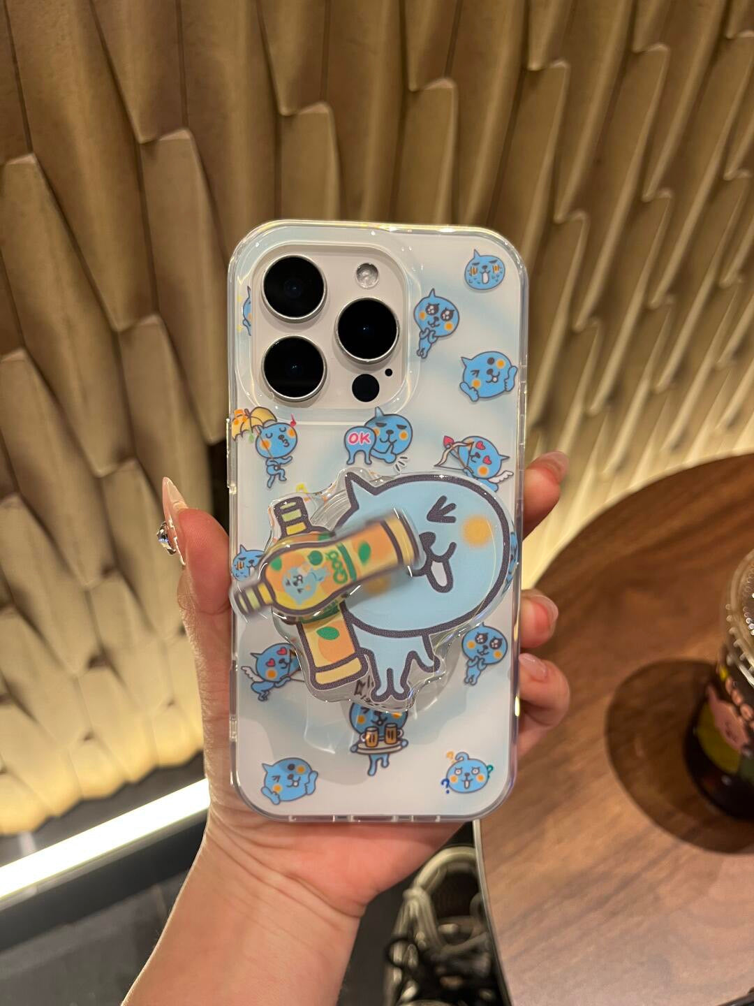 Blue Cat Pop iPhone Case