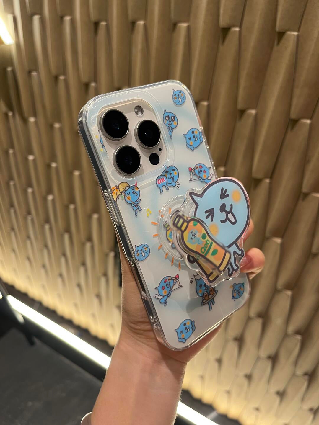 Blue Cat Pop iPhone Case