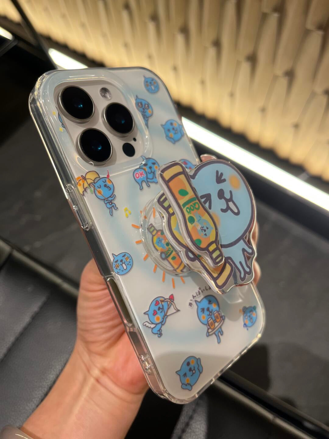 Blue Cat Pop iPhone Case