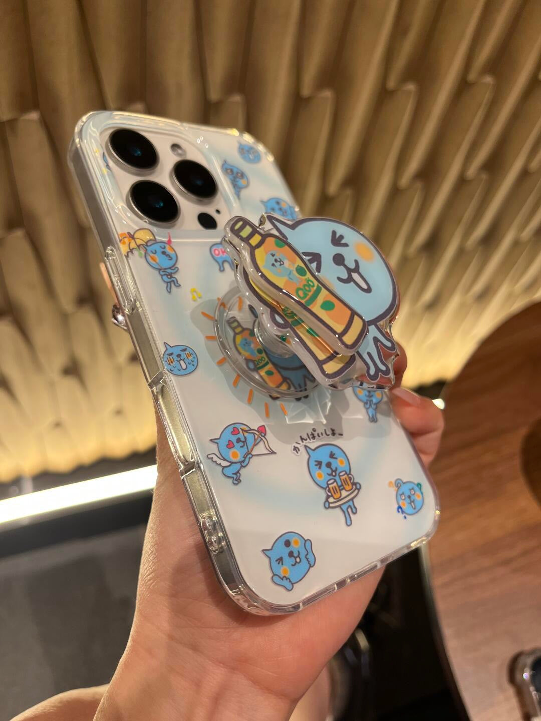 Blue Cat Pop iPhone Case
