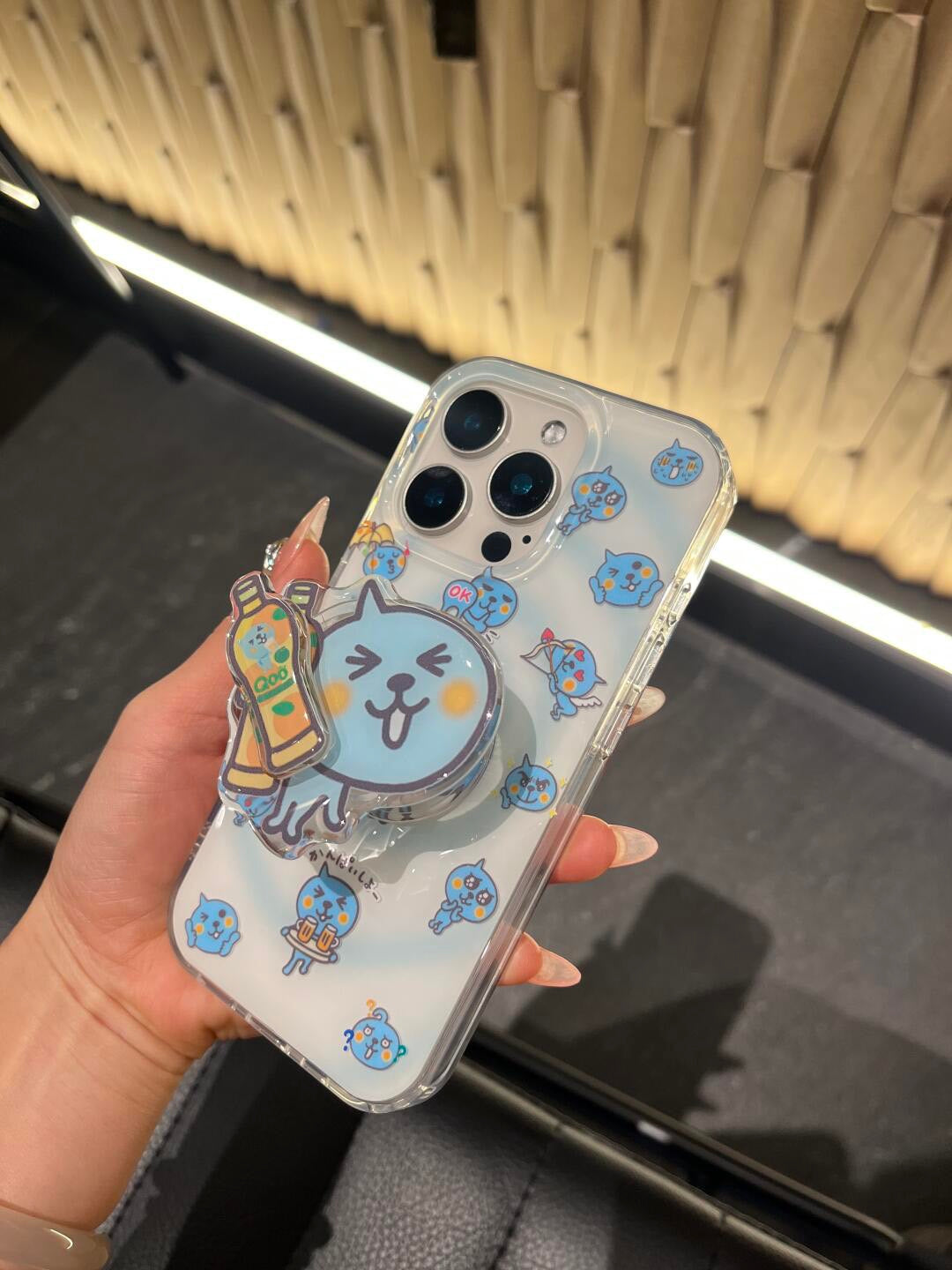 Blue Cat Pop iPhone Case