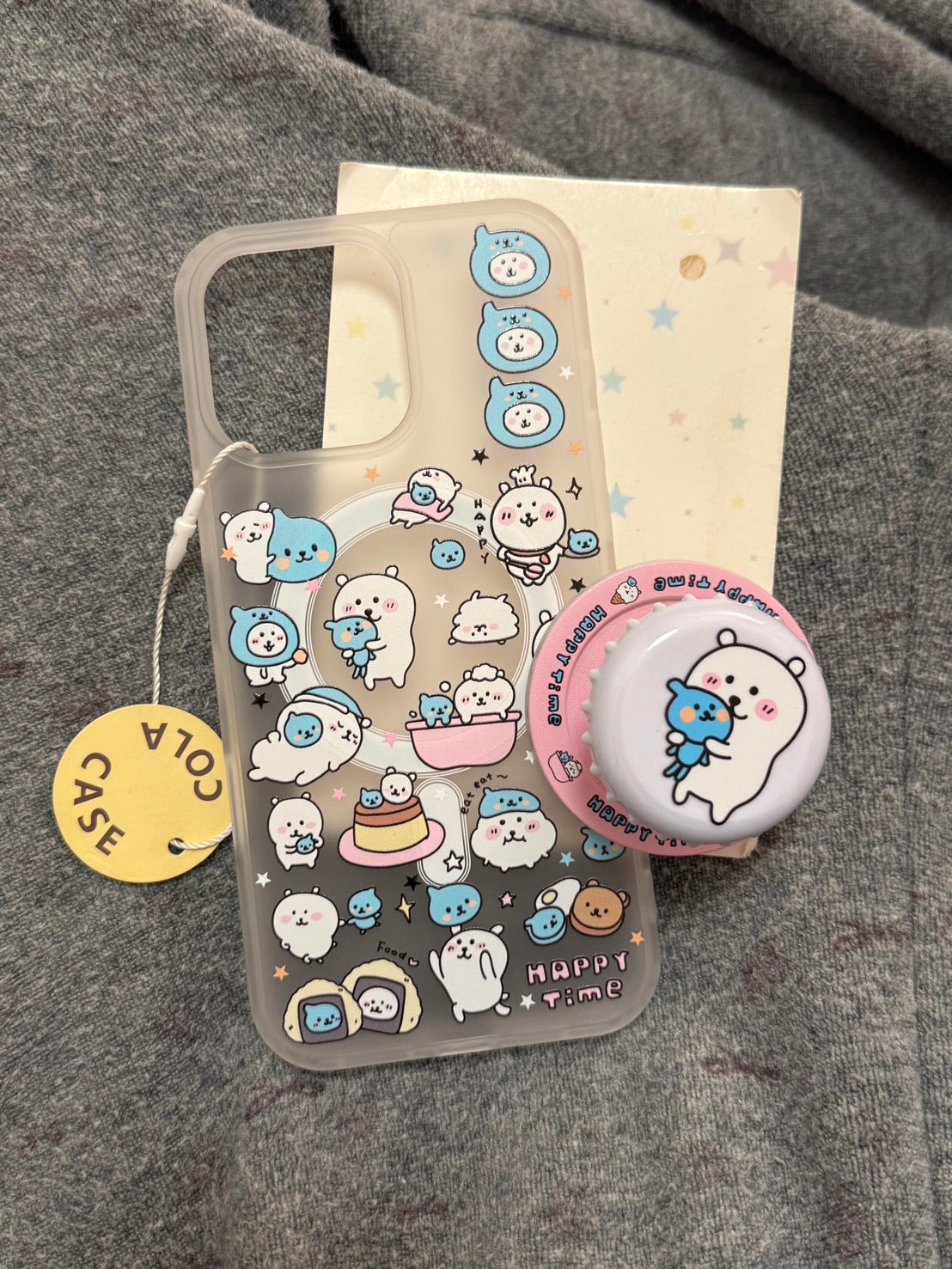 Happy Pals: Bear & Blue Kitty Case