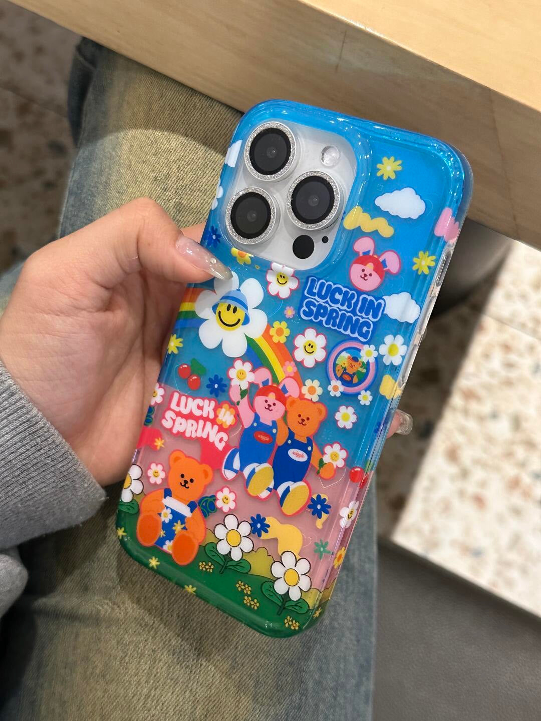 Springtime Joy Bears iPhone Case
