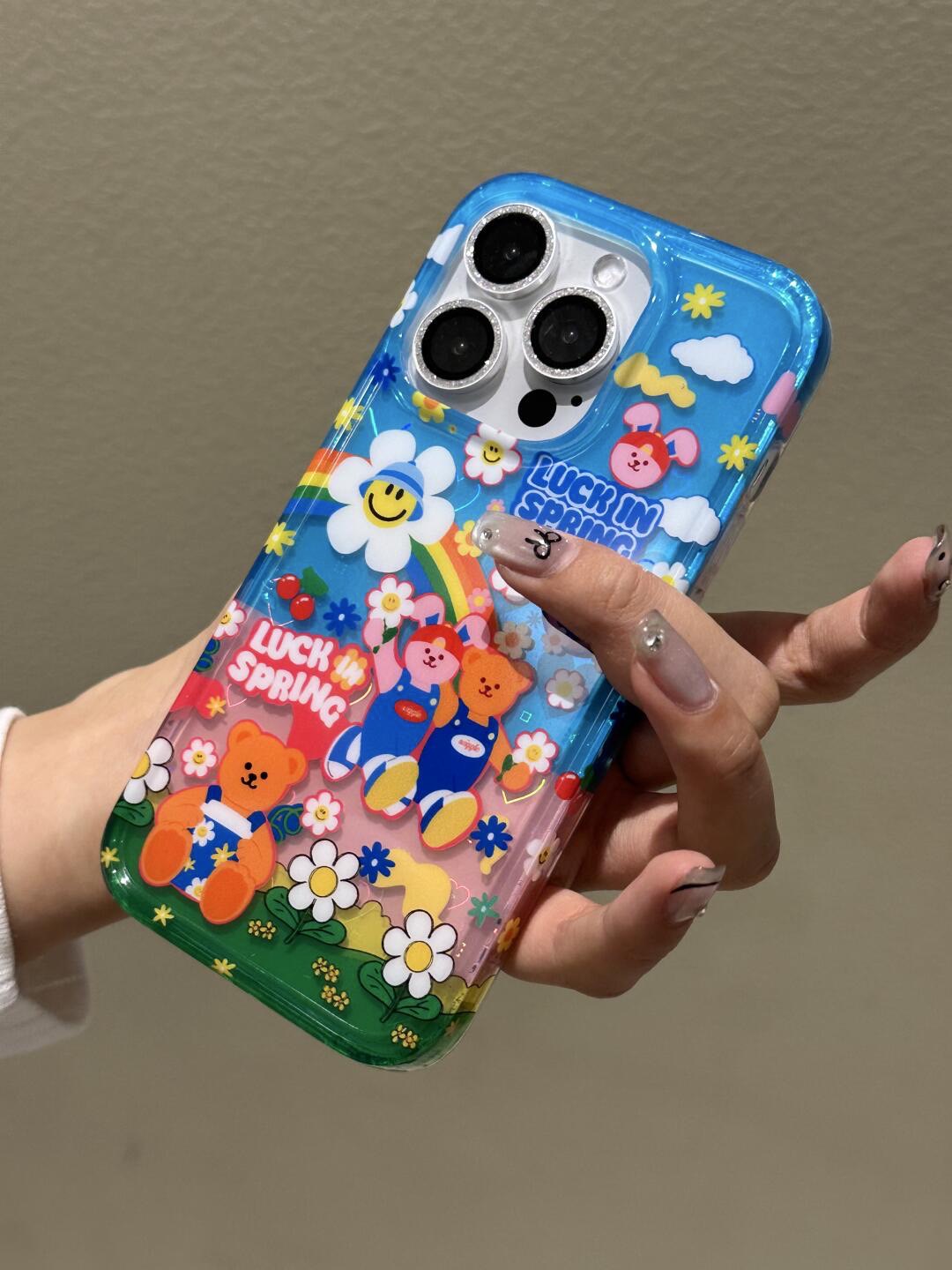 Springtime Joy Bears iPhone Case