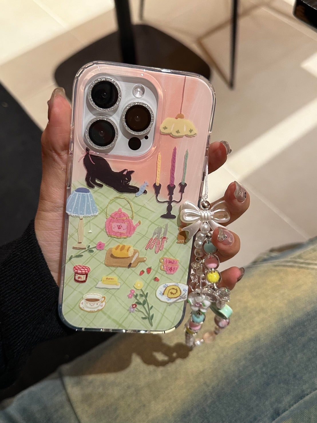 Whiskers & Tea Time iPhone Case