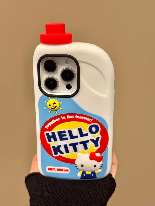 Hello Kitty Detergent Bottle Style Silicone iPhone Case