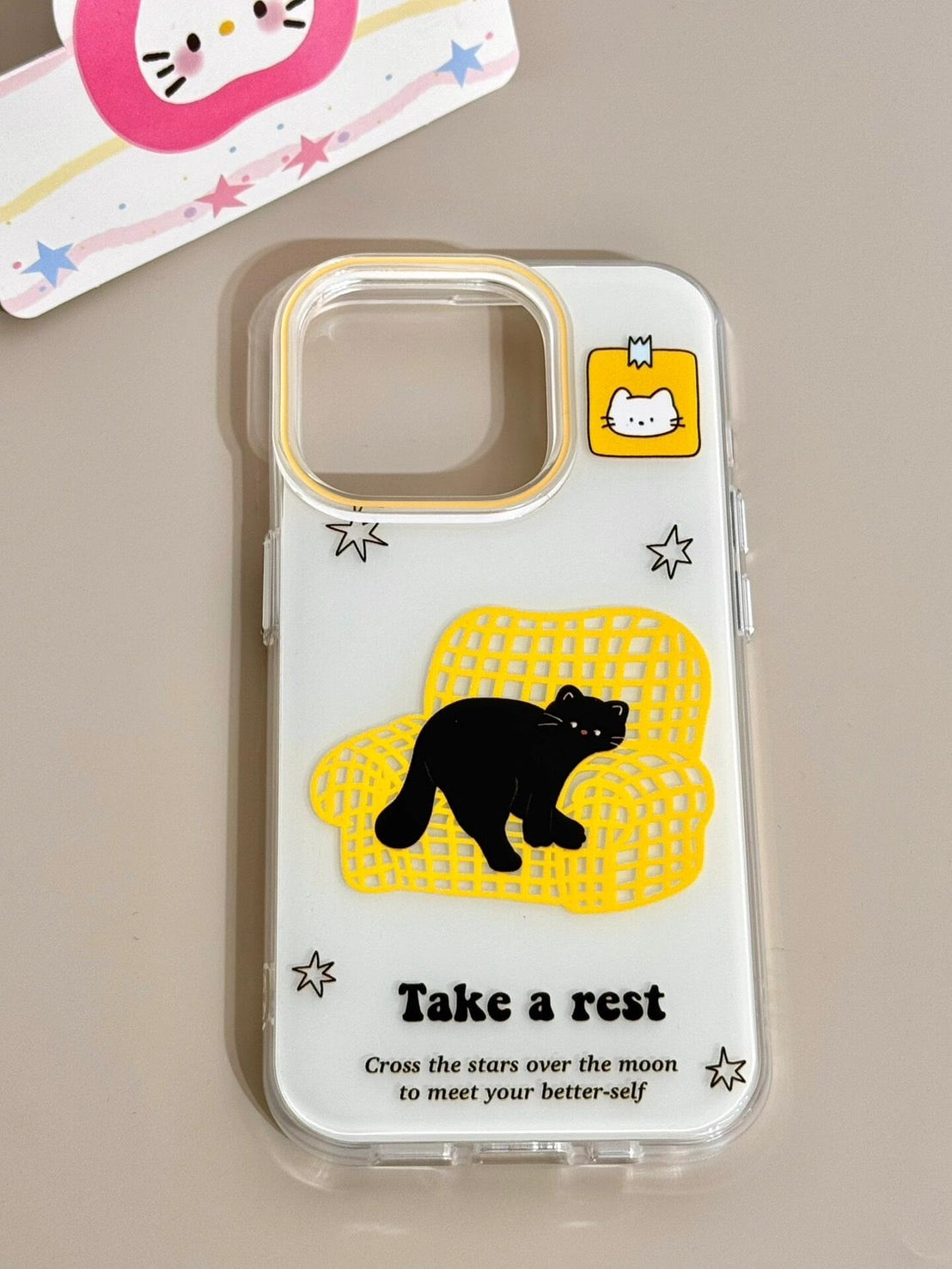 Take a Rest Black Cat iPhone Case β Cozy Minimalist Aesthetic