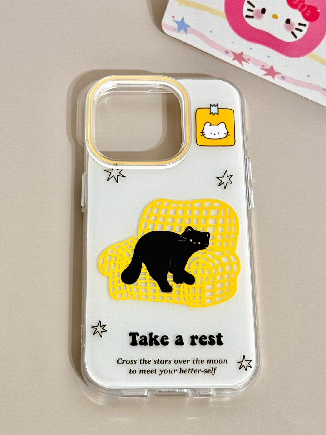 Take a Rest Black Cat iPhone Case β Cozy Minimalist Aesthetic