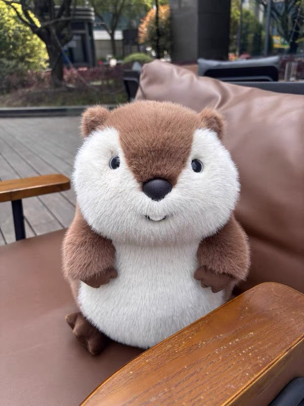 Kawaii Chubby Beaver Plush Toy – Soft & Huggable Stuffed Animal