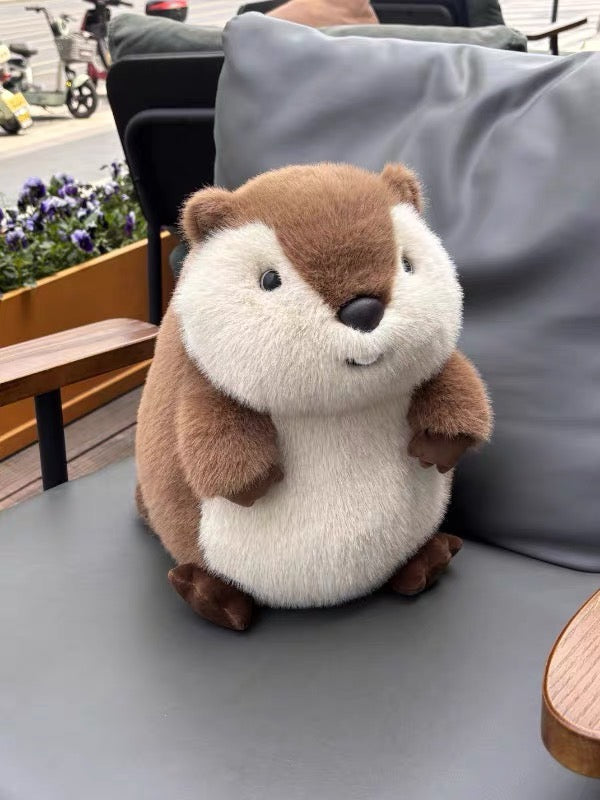 Kawaii Chubby Beaver Plush Toy – Soft & Huggable Stuffed Animal