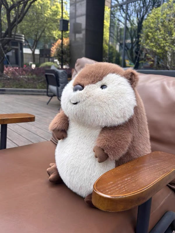 Kawaii Chubby Beaver Plush Toy – Soft & Huggable Stuffed Animal