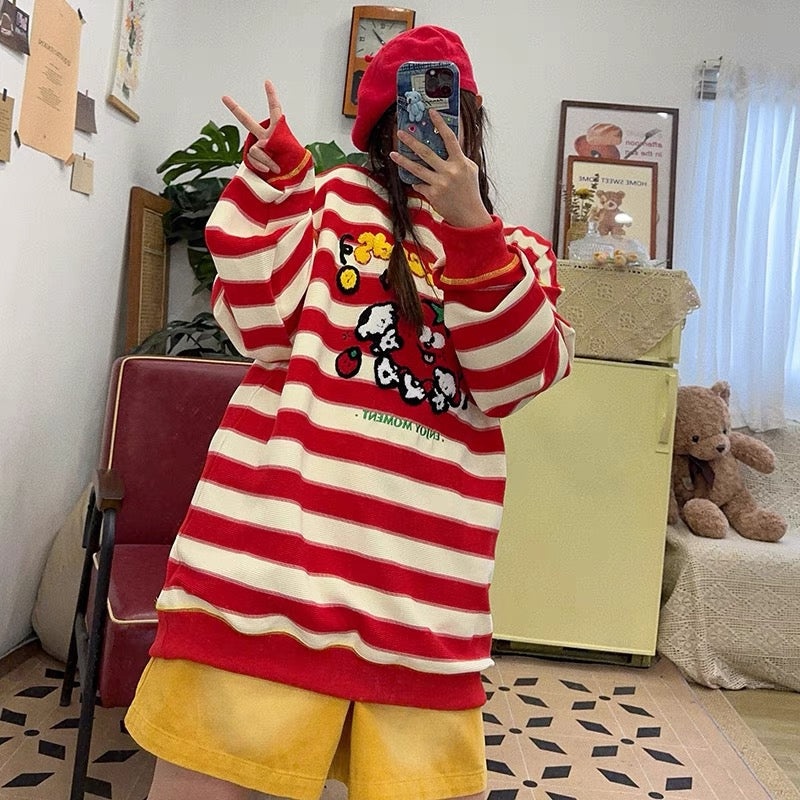 Retro Children's Girls Cute Tomato Doll Embroidery Oversized Oversized Overalls❤️🖤