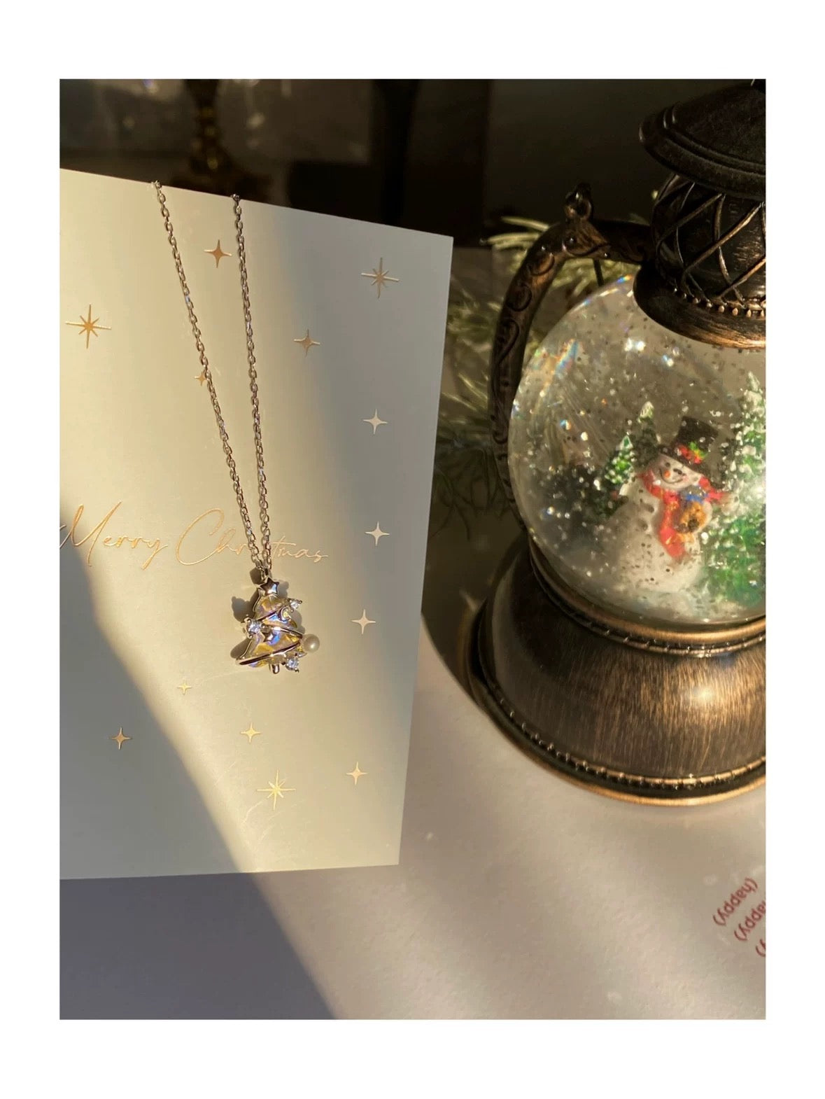 Aurora Pearl Christmas Tree Necklace🎄✨