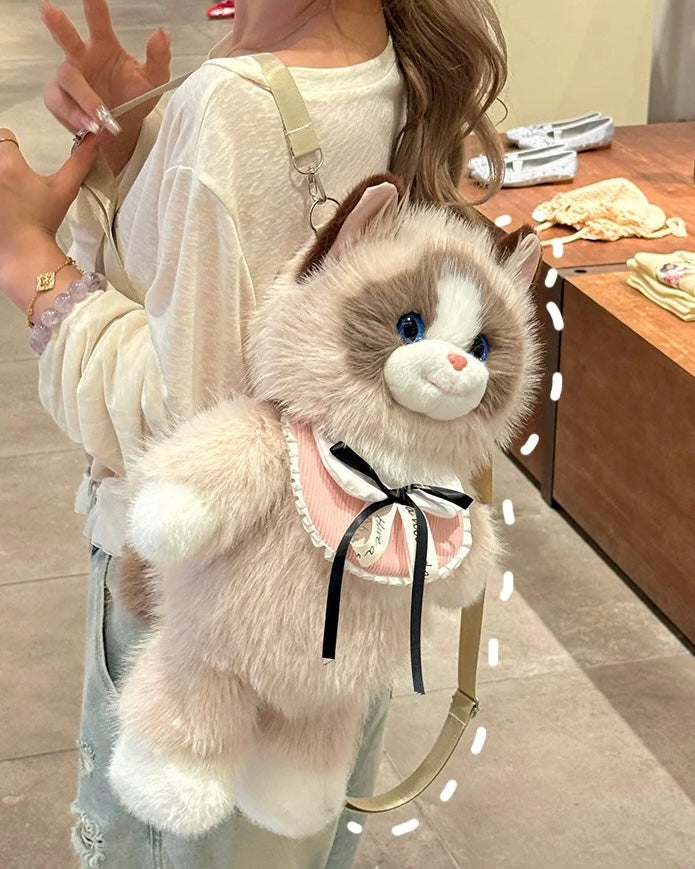 Plush Cat Backpack 🐈