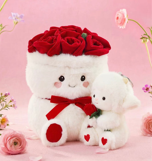 Romantic Sheep Plush Rose Bouquet🌹