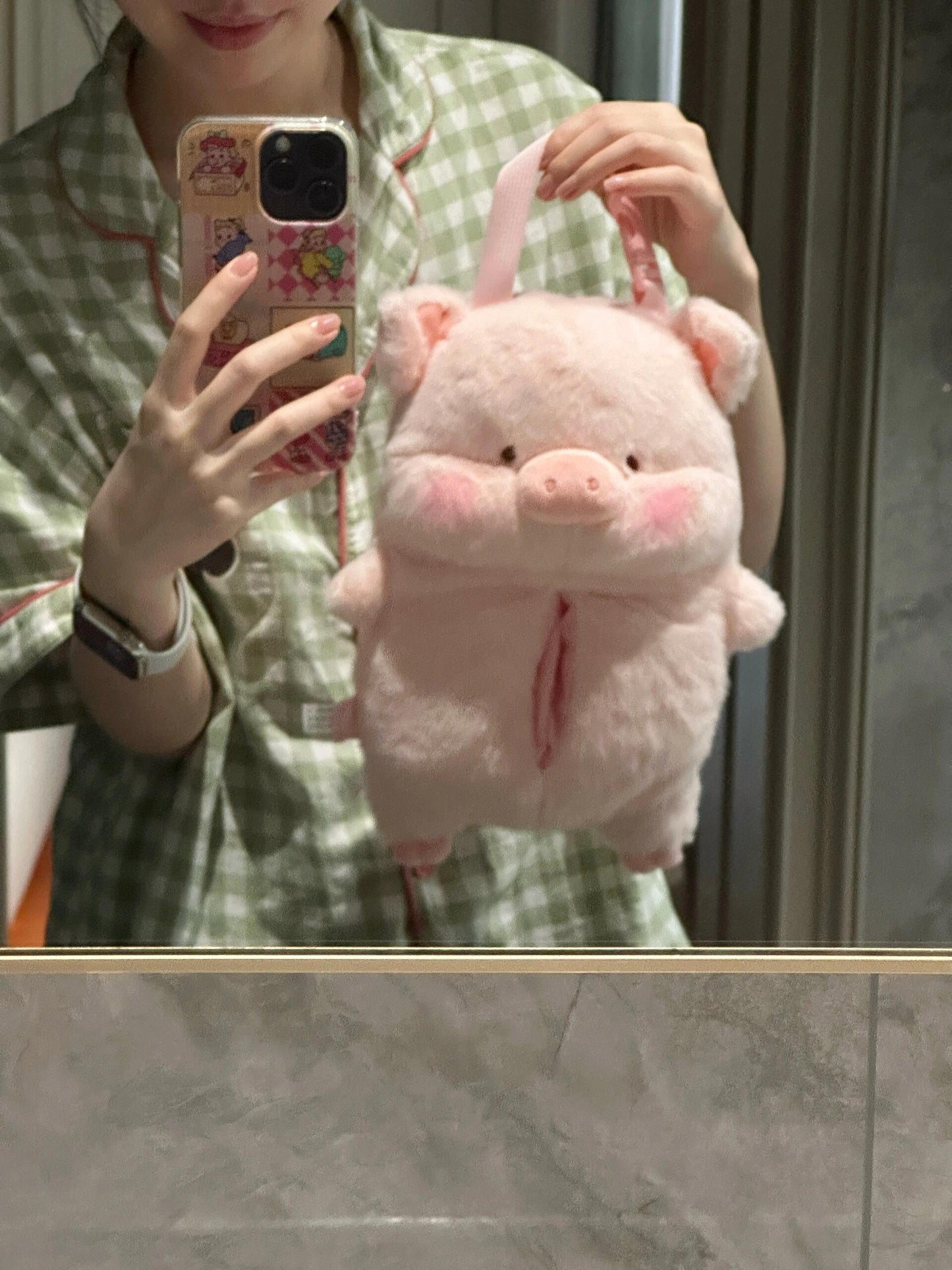 Pig doll with tissue