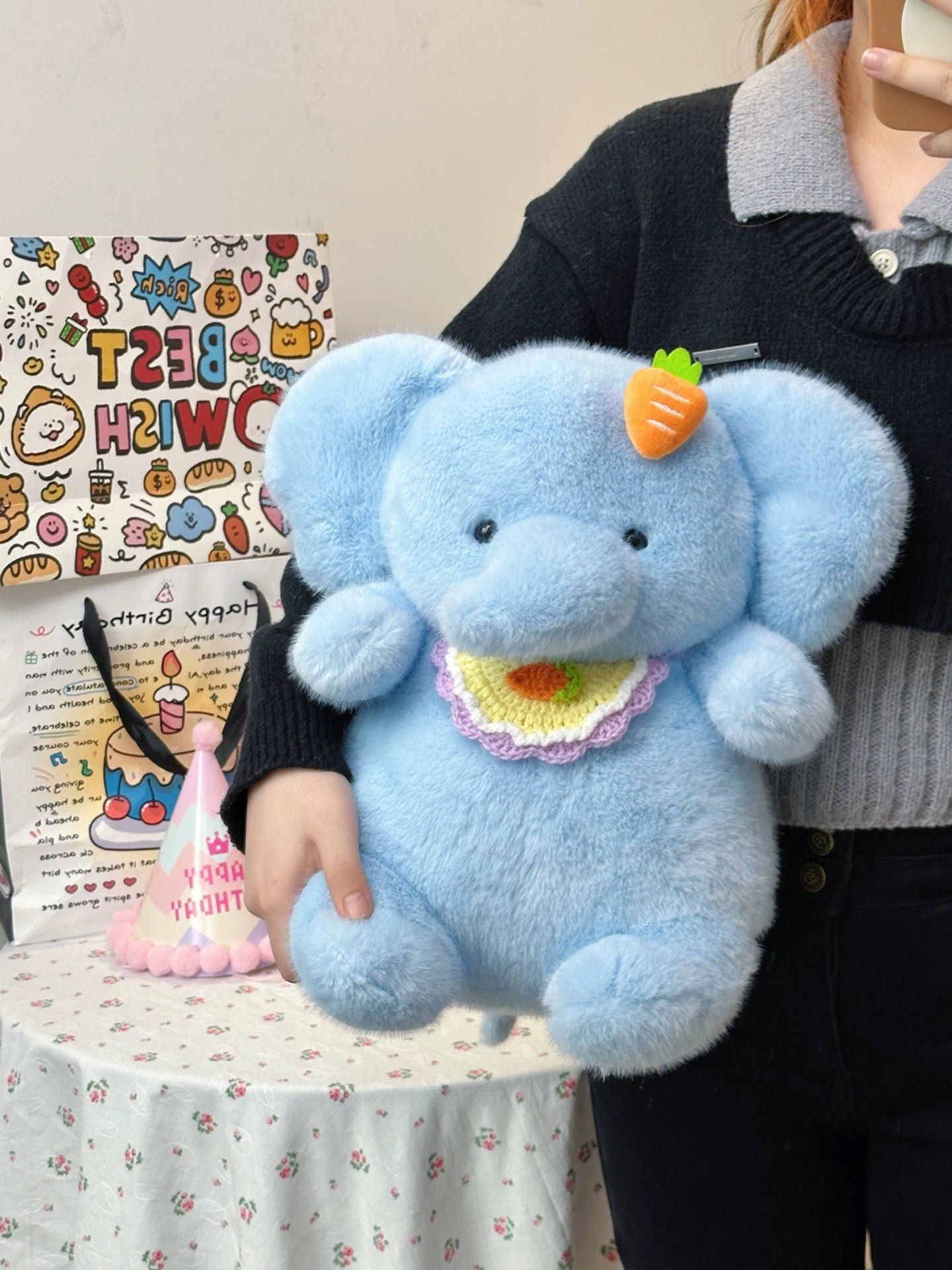 Fluffy Pig ,Elephant ,Penguin Doll🐷🐧🐘