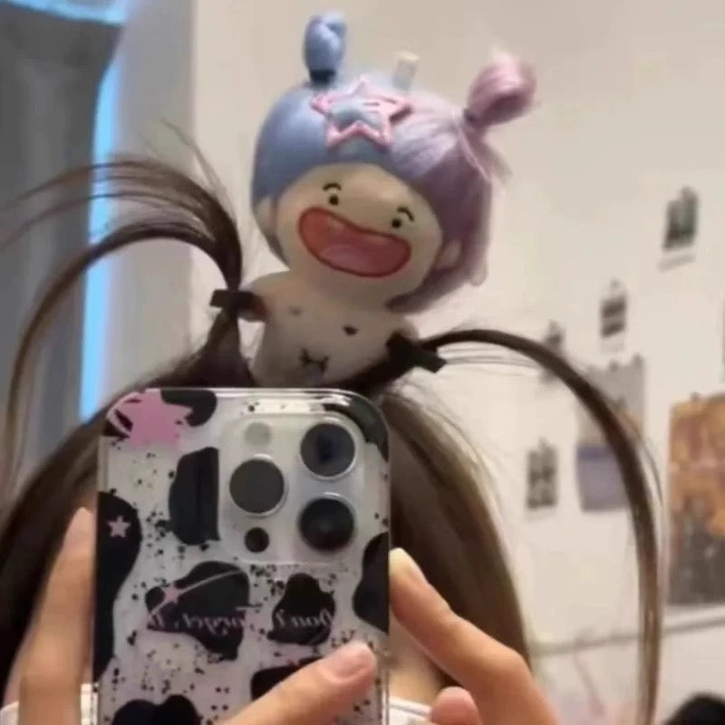 Fluffy hair doll headband