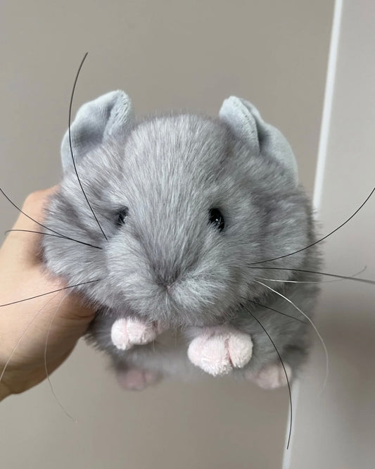 Realistic Chinchilla Plush Toy – Soft & Fluffy (Handmade)