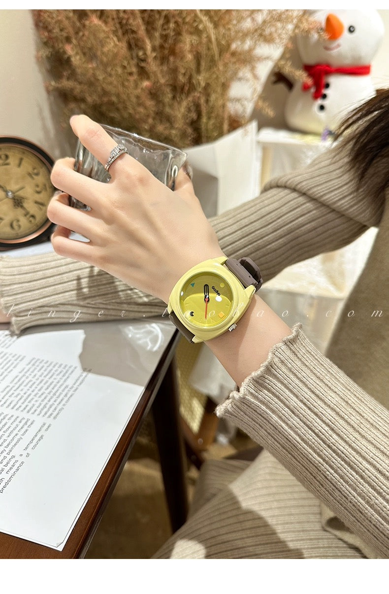 Linger🍡💖🌈🧃 Cute wristwatch in bright colors💞