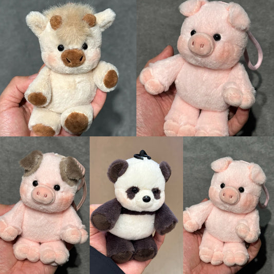 Adorable doll keychain🐽🐼🐮💓💞
